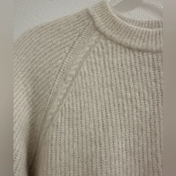 Cream Sezane sweater -pretty details aroundd collar, sleeves and bottom. - Picture 6 of 14